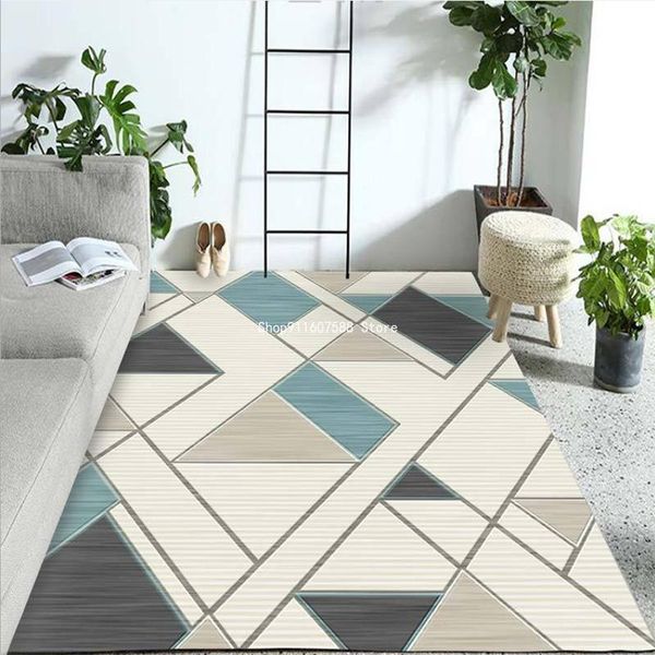 

carpets nordic minimalist style geometric washable polyester fabrics modern carpet sofa table rug for living room floor kids play mat