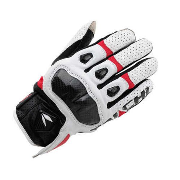RST410 Perforierte atmungsaktive Lederhandschuhe Motorrad Mountainbike Motorrad Weiß Schwarz Rot Handschuhe H1022