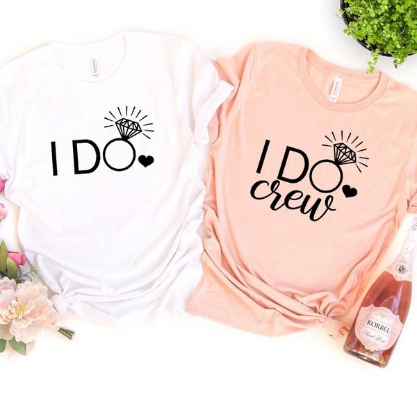 

female clothes plus size wedding oversized t-shirt i do crew diamond women t shirts bachelorette party women's, White