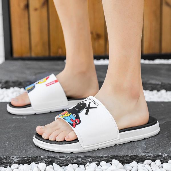 

slippers summer women solft comfortable thick sole ladies shoes cool beach casual sandals home bathroom non-slip slides, Black