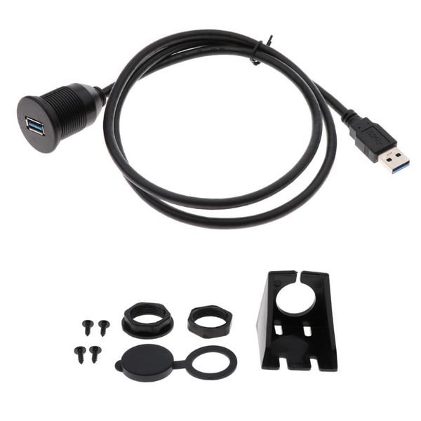 

car organizer usb3.0 extension flush mount cable dashboard kit round