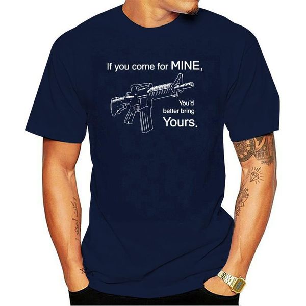

est 2021 men's fashion t-shirt rifle nra shirt 2nd amendment come for mine bring yours tee t t-shirts, White;black