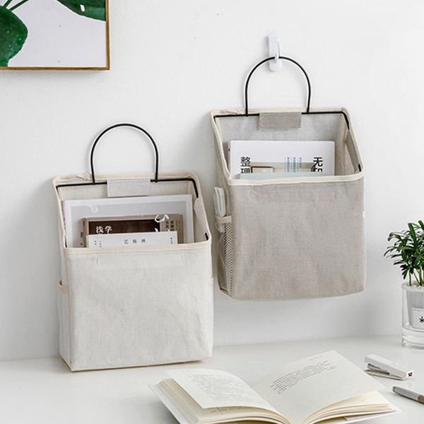

wall-mounted dormitory bedside storage bag store books magazines spapers for lliving room cloths organizer gift hook bags