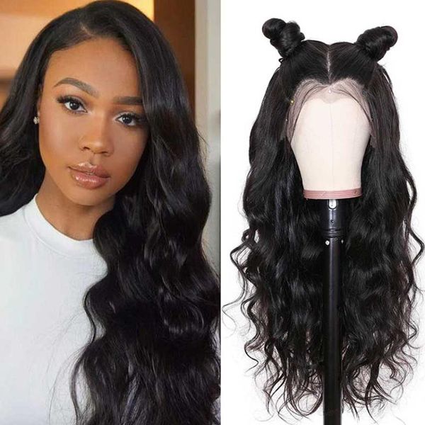 

lace wigs hd transparent front human hair preplucked 13x4 body wave frontal wig for women 4x4 closure, Black;brown