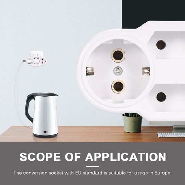 

smart power plugs eu plug 1 to 4 way standard adapter socket ac 110~250v outdoor traveling professional conversion