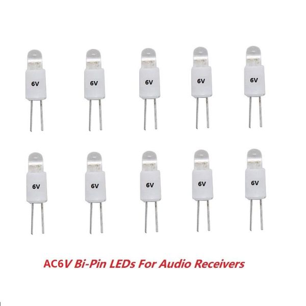 

emergency lights 50xac6-14v audio equipment led lighting bi-pin style replacement filament lamps fits marantz,sansui and other vintage recei