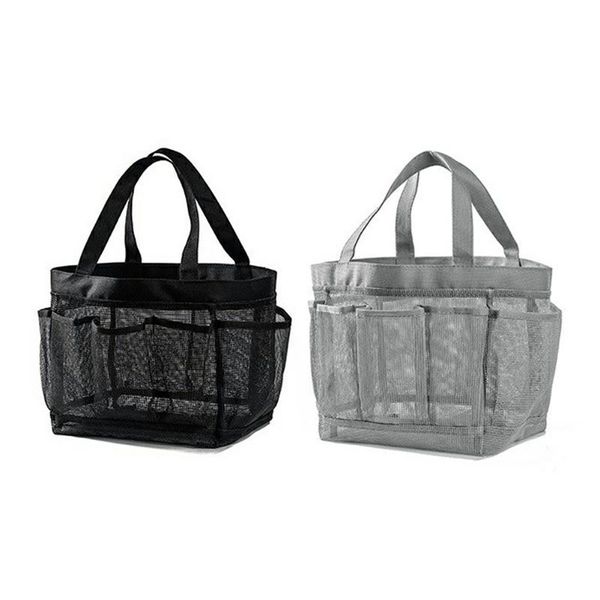 

storage bags portable mesh transparent swimming beach bag multi pockets case large capacity travel bathroom toiletries tote wash