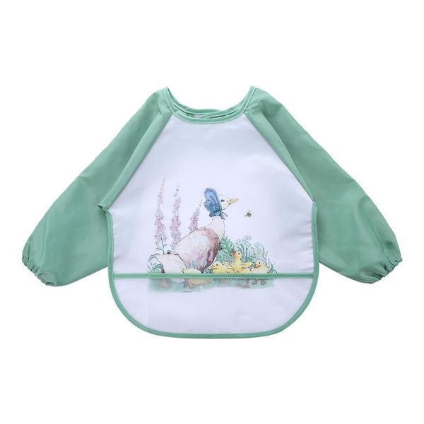 

bibs & burp cloths cute cartoon baby excellent craftsmanship well durability waterproof full sleeve paint coverall feeding apron