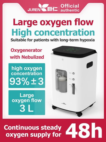 

juren 3l oxygen generator inhalation machine can and continuous air purifiers