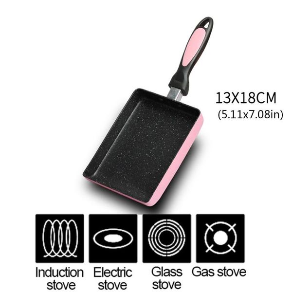 

pans nonstick retangular omelette pan tamagoyaki egg for stoveand induction drop