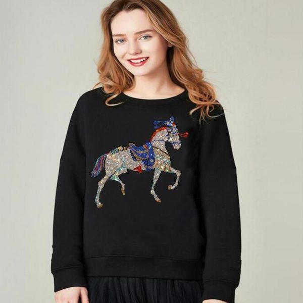 

bla cotton pullover white casual round ne women's sweater, Black