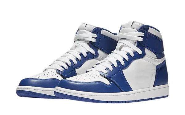 

jumpman 1s retros high og gs storm blue white basketball shoes outdoor trainers sports with original box fast delivery