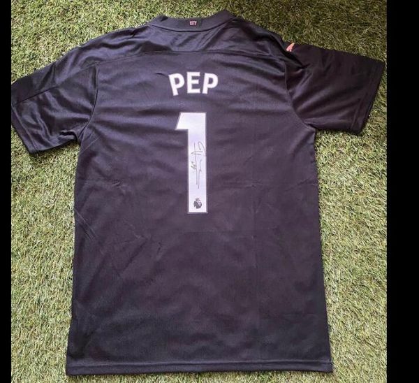 

guardiola signed autograph autographed auto jersey shirts, Black