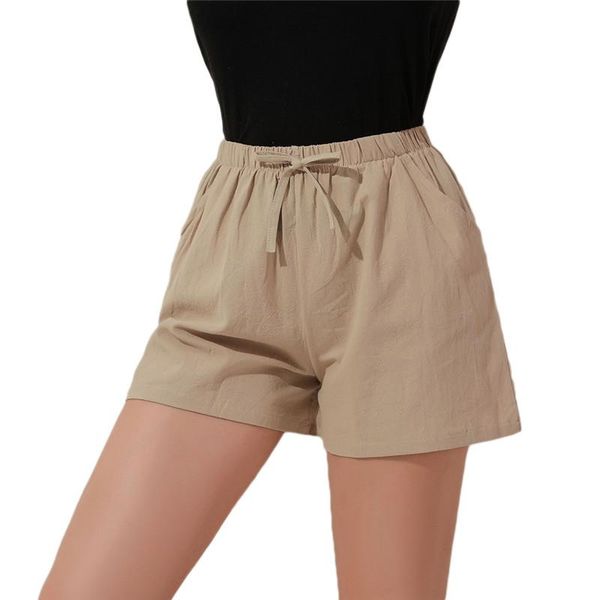 

women's shorts summer women casual solid loose high waist fashion cool wide leg comfortable, White;black