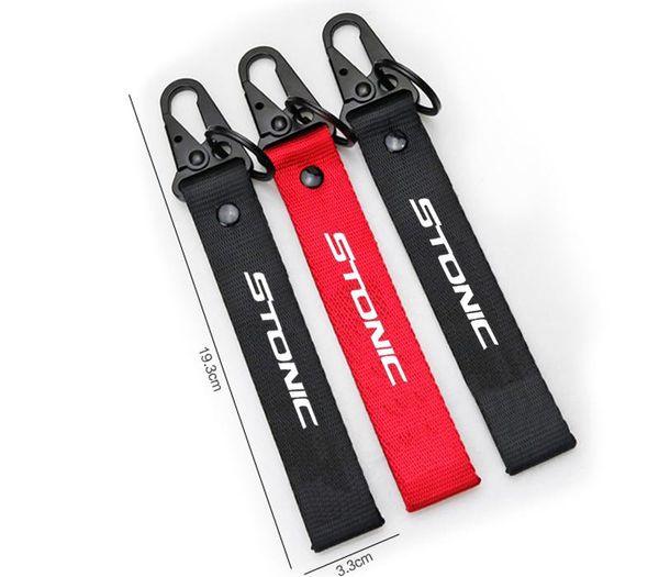 

keychains nylon car key ring for kia stonic, Silver