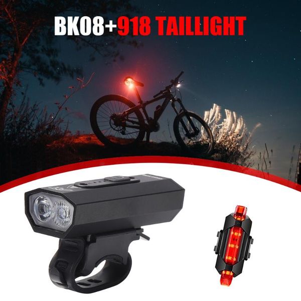 

bicycle light usb rechargeable led cycling front headlight lamp type c charging mtb bike accessories lights