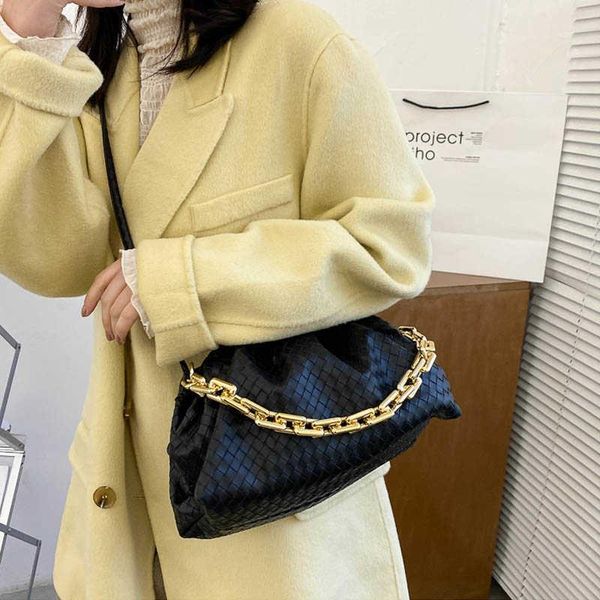 

evening bags handbag women's bag leather fashion thick chain shoulder crossbody for women 2021 purse