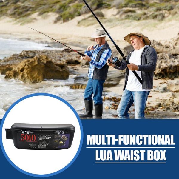 

fishing accessories waist box reel container with belt waterproof plastic 1pc multi pocket baits hooks storage lures tackle