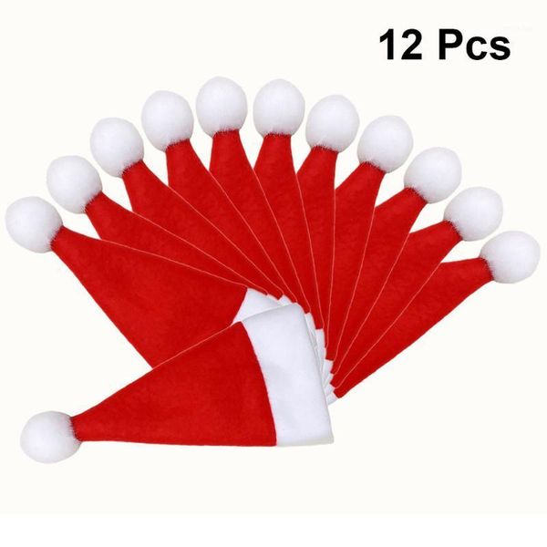 

christmas decorations 12pcs cutlery bags hat bottle covers fork organisers party supplies for home restaurant
