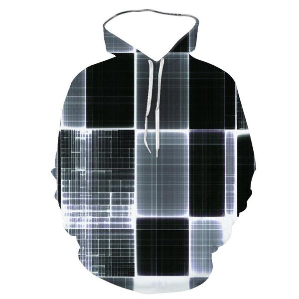 

men's hoodies & sweatshirts original irregular color matching 3d digital spring and autumn long-sleeved sports hoodie for men women, Black