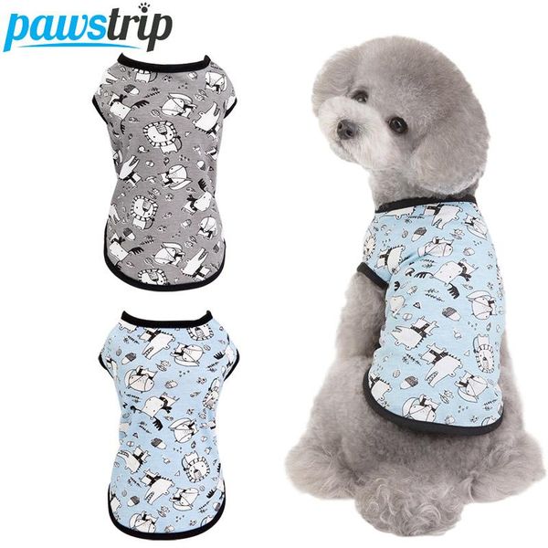 

dog apparel pawstrip summer clothes puppy tshirt cute small vest clothing bear print cat soft pet shirt for dogs