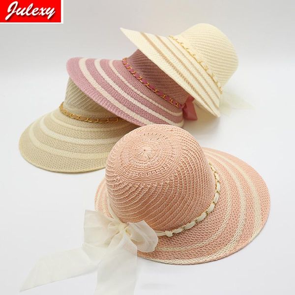 

wide brim hats ladies summer straw hat sunshade beach big eaves long sun outdoor travel wholesale, Blue;gray