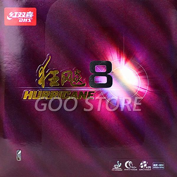 

hurricane 8 table tennis rubber 3 dhs hurricane-8 h3 pips-in original h8 pong sponge raquets