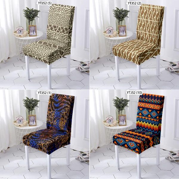 

chair covers geometric stripe printing cover seat dinning makeup lounge