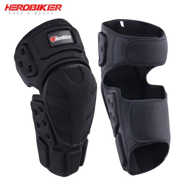 

elbow & knee pads herobiker motorcycle motocross protector guard bicycle riding protective gear motorbike protect, Black;gray