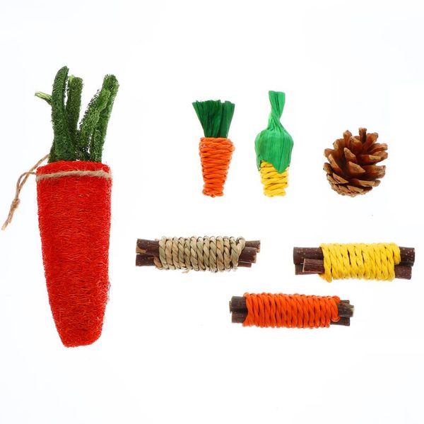 

small animal supplies 7pcs hamster rabbits chew toys teeth care molar for animals