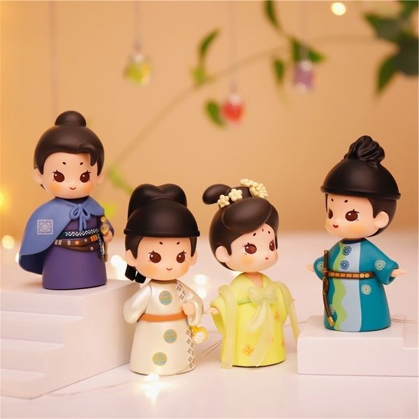 

surprise gift * children's blind box of tang dynasty, ancient wind emperor's back decoration, pvc durable decorative crafts