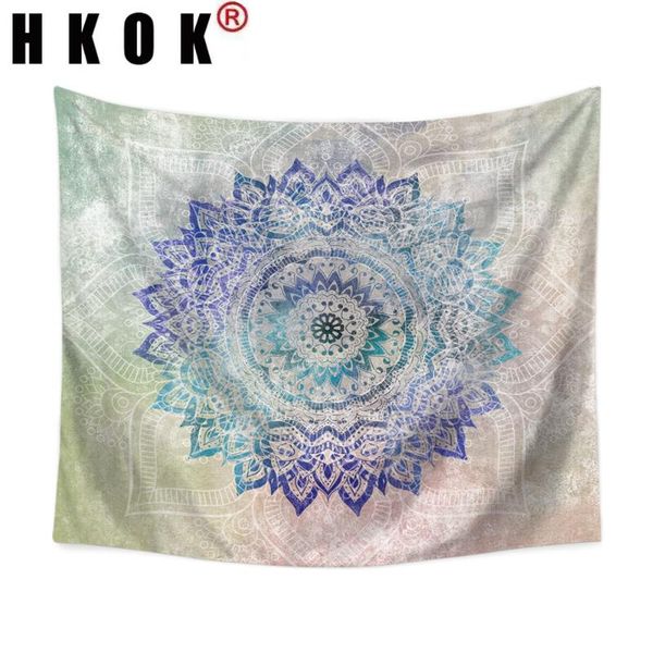 

tapestries hkok psychedlic mandala boho tapestry wall hanging covering rug background cloth beach mat blanket art bedroom living home decor