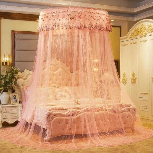 Kid letto a baldacchino copriletto zanzariera tenda biancheria da letto romantica bambina rotonda tenda a cupola in cotone