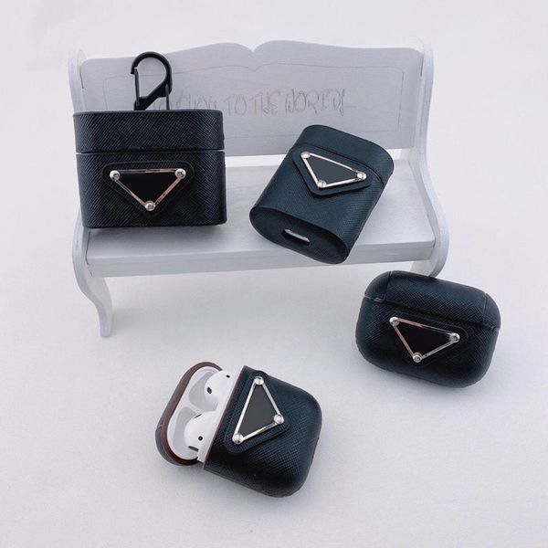 Custodia di design per accessori per cuffie per 1 2 3 Airpod Pro Confezione di auricolari con protezione stampata con lettera di moda di alta qualità Nero Bianco Rosa