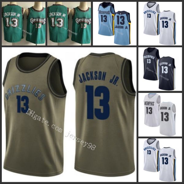

memphis grizzlies men #13 jaren jackson jr. retro basketball jersey, Black