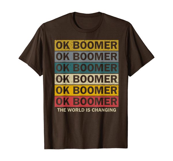 

ok boomer the world is changing gen z millennials meme joke t-shirt, White;black