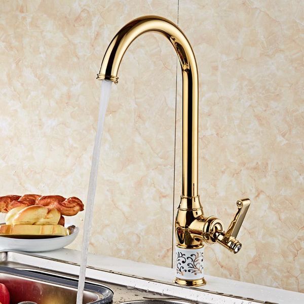 

kitchen faucets single handle gold faucet rose mixer sink & cold taps tap