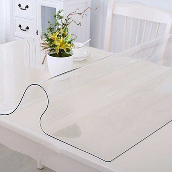

table cloth nappe en pvc transparent Ã©tanche dwaterproof d'huile avec motif de cuisine 1.0mm verre doux tissu couverture