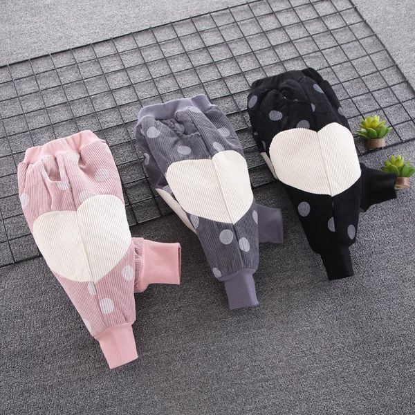 

trousers winter pants for kids boys cotton casual warm dot toddler velvet elastic waist baby girl leggings ropa de bebes, Blue