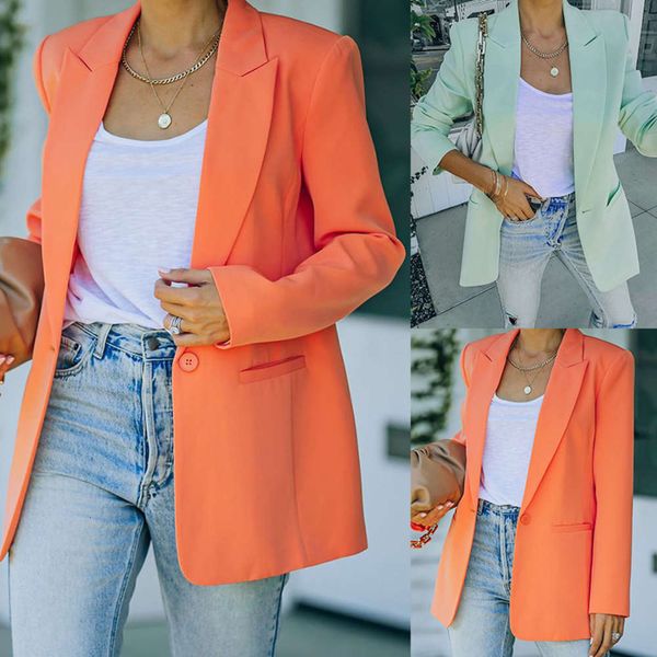 

autumn color long sleeve suit coat women, Black;brown