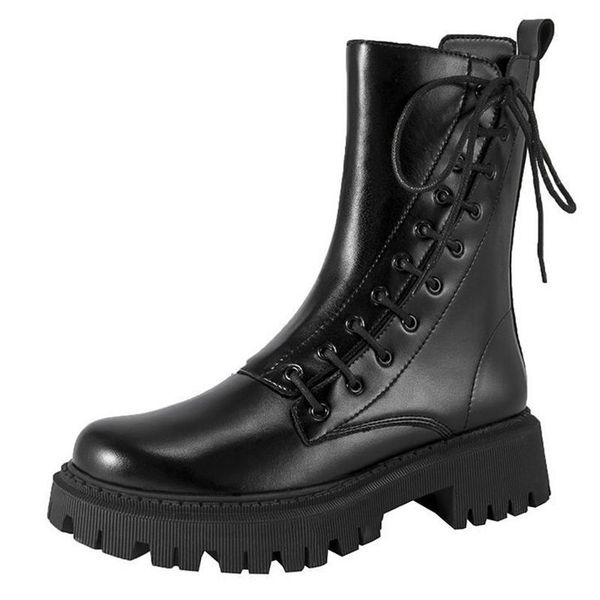 

boots 2021 autumn and winter plus cashmere trend women's short, Black