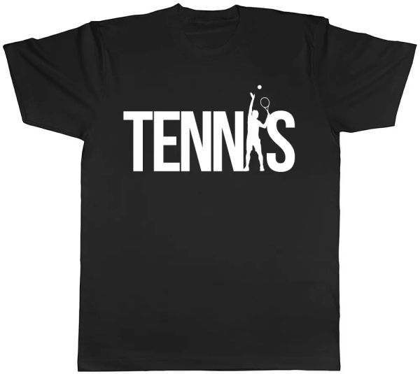 

tennis mens womens ladies t-shirt tee, White;black
