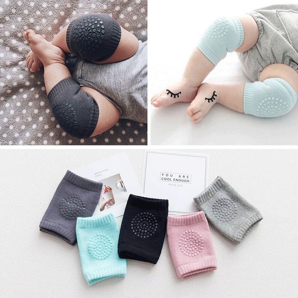 

baby socks non slip knee protector for crawl pad tumble boy girl cotton breathable leg warmer smile, Pink;yellow