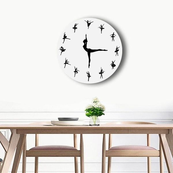 

wall clocks 1x dance ballet creation clock home decor white decoration