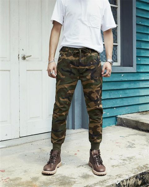 

2021 men's pant trousers spring and summer thin self-owned brand loose straight trend leg overalls casual size: s-3xl#17, Black