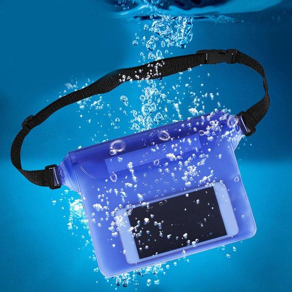

storage bags waterproof swimming bag ski drift diving shoulder waist pack underwater mobile phone case cover for beach boat sports