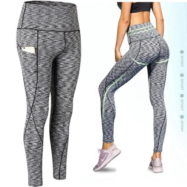 

yoga pants fitness sports leggings female running trousers high waist with pockets tight outfit