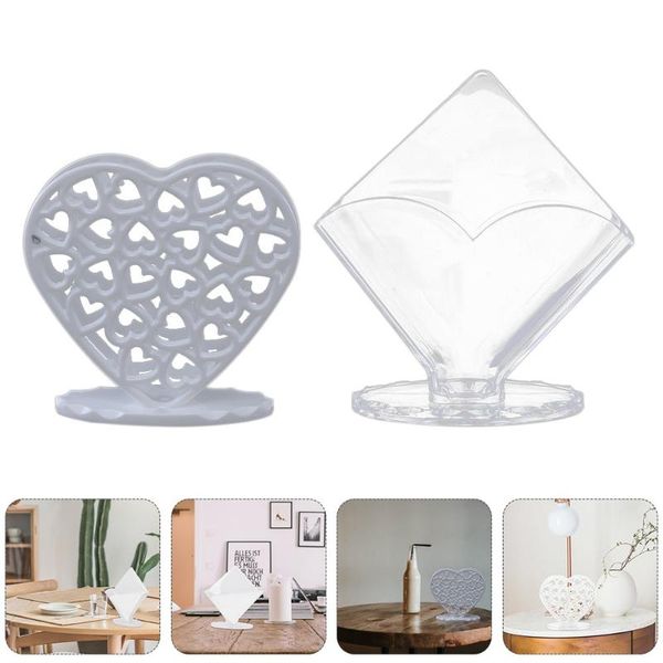 

2pcs table vertical napkin holders tissue dispensers paper racks boxes & napkins
