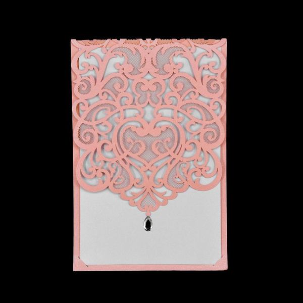 

greeting cards 10pcs european style invitation hollowed out 5 color wedding party