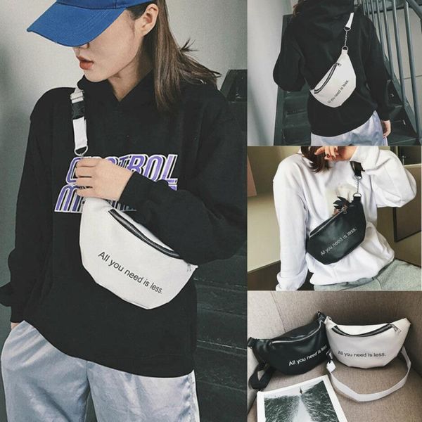 

fashion waist fanny pack women pu belt zipper bag girl chest tote purse au bags